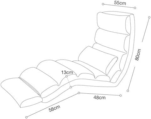 ELEFOCUS Floor Chair Lounge Chair with Adjustable Angle Ergonomic Large Reclining Sofa for Living Room Bedroom Parlor Office(Light Brown)