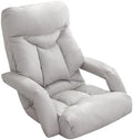 BTZHY Floor Chair Floor Chair Foldable Sleeper Chair 5-Way Adjustable Floor Chair Adults with Armrest Lazy Sofa Meditation Chair Window Chair for Reading Living Room Bedroom Indoor(/Gray)