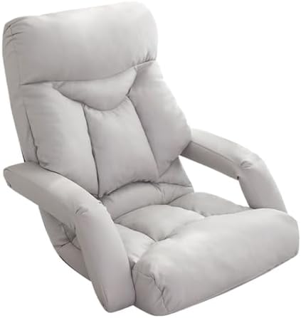 BTZHY Floor Chair Floor Chair Foldable Sleeper Chair 5-Way Adjustable Floor Chair Adults with Armrest Lazy Sofa Meditation Chair Window Chair for Reading Living Room Bedroom Indoor(/Gray)