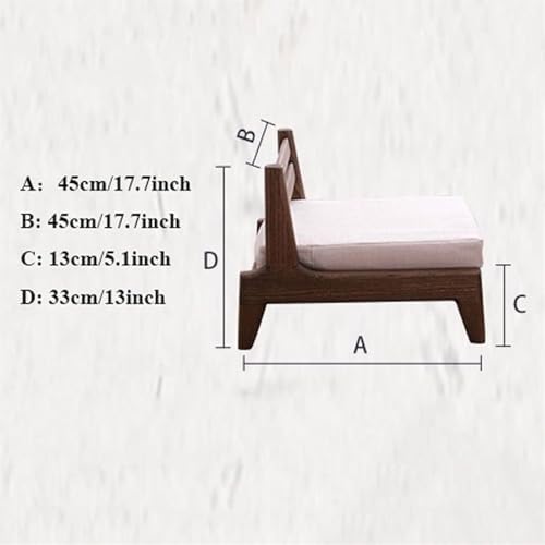 BTZHY Floor Chair Tatami Chair Japanese Bed Indoor Chair Wooden Living Room Furniture Space Saving Living Room Chair Tea Room Chairs Portable Low Chair Meditation Chair (Style 2)