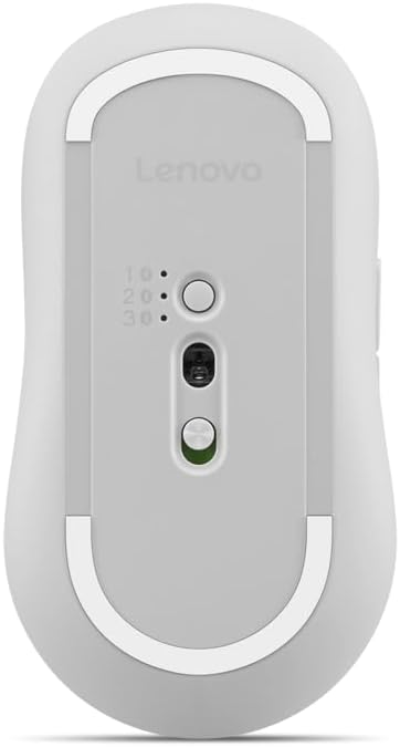 Lenovo Yoga Bluetooth Silent Mouse 3 Level DPI Adjustment 36 Month Battery Life Bluetooth 5.3 3 Device Paring Whisper Quiet Programmable Buttons Smooth Finish Seashell