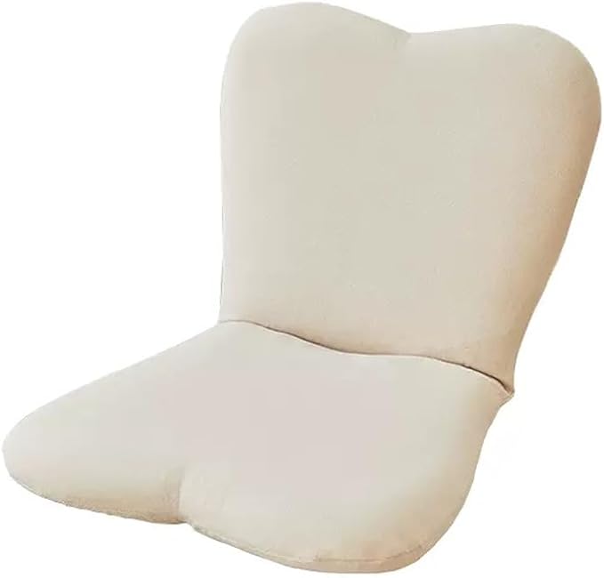 Floor Chair Padded Floor Chair Meditation Floor Seating Folding Floor Gaming Chair with 5 Adjustable Position Portable Floor Chair for Balcony Reading Bedroom Study RoomWhite