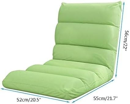 ELEFOCUS Floor Chair Lazy Sofa Removable and Washable Meditation Chair with Backrest 5 Gears Freely Adjustable Single-Story Chair(Grün)