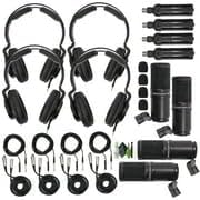Zoom ZDM-1 Podcast Mic Pack Podcast Dynamic Microphone ZHP-1 Headphones TPS-4 Tripod Windscreen 2-Meter XLR Cable for Recording &amp Streaming Podcasts + Cleaning kit (Pack of 4)