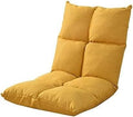 ELEFOCUS Meditation Chair with Backrest Folding Computer Chair on Bed Removable and Washable Small Sofa 5 Gears Adjustable(Yellow)