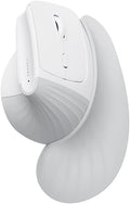 SANWA Wireless Ergonomic Mouse for Large Hands Silent Click Vertical Mice with Removable Wrist Rest 1000-4000 DPI 3-Device (2.4G + 2 Bluetooth 5.4) Compatible with Mac Windows Laptop PC White