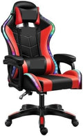 Computer Chair Gaming ChairComputer ChairLeather Office Chair Light Gamer Chair Swivel Gaming Chair Chair (RGB Red One Size)