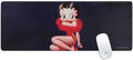 Skinit Large Gaming Mouse Pad - Officially Licensed Betty Boop Red Dress Design with Stitched Edges Waterproof Non-Slip Rubber Base Desk Mat for Keyboard &amp Mouse 31.5 x 11.8 inches