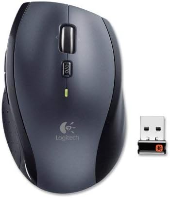 Logitech M705 Marathon Wireless Laser Mouse 2.4 GHz Frequency 30 ft Wireless Range Right-Hand Use Black