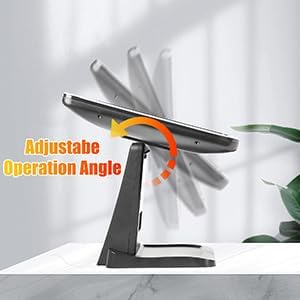 ANGEL POS 15-Inch 4:3 Capacitive LED Backlit Multi-Touch Monitor True Flat Seamless Design Touchscreen with Metal POS Stand for Office POS Retail Restaurant Bar Gym Warehouse