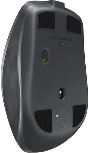 Logitech MX Anywhere 2S Wireless Mouse for Windows and Mac with Dual Connectivity Built-In Battery 500mAh 400 DPI Hyper-Fast Scrolling Mouse - 910-005132 (Renewed)