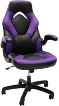 Ergonomic Gaming Chair with High Back Support – Racing Style PC Desk Chair with Recline Function Flip-Up Arms &amp Padded Segments for Comfort (Purple)