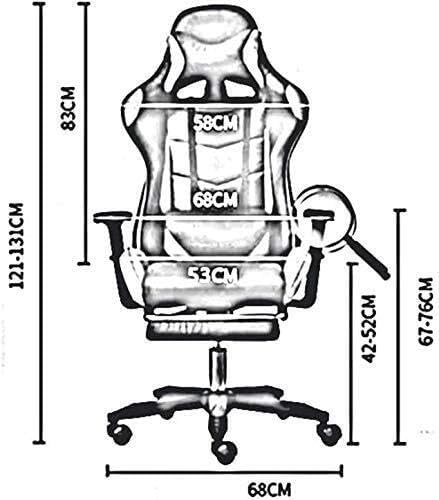 Racing Style Gaming Office Chair with Adjustable Recline 90-155° PU Leather Headrest Lumbar Support &amp Lifted Armrests