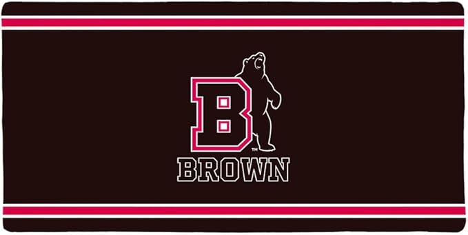 Brown University Bears Primary Logo Stripes Large Gaming Mouse Pad Desk Mat with Stitched Edges Non-Slip Base for Gamer Home and Office 31.5 x 15.7