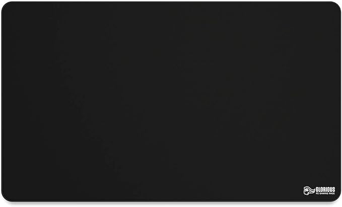 GLORIOUS XL Extended Gaming Mouse Mat/Pad - Large Wide (XL Extended) Black Cloth Mousepad Stitched Edges | 14x24 (G-P)