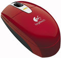 Logitech V200 Cordless Mouse - Red Snap-on 2.4GHZ Micro-Receiver