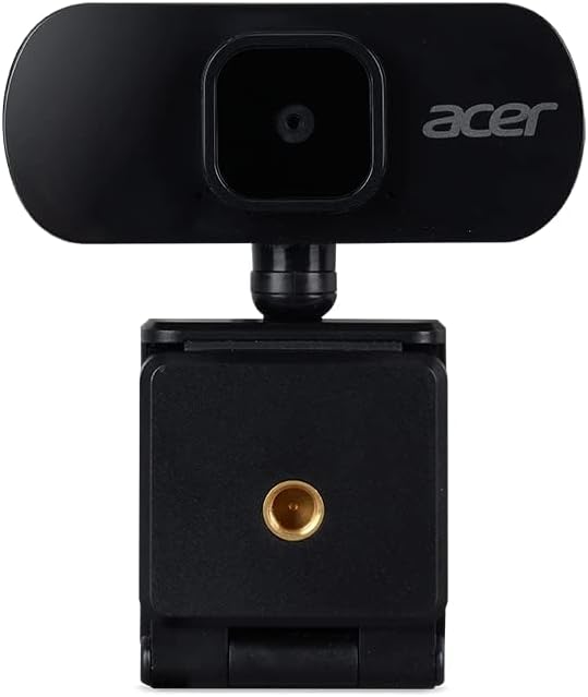 acer Full HD USB Streaming 2MP Webcam | 1080P HD | 360° Rotation | Digital Microphone | Plug &amp Play for Desktop or Laptop PC | Stream for Zoom Skype Facetime YouTube | Conference Calls &amp MS