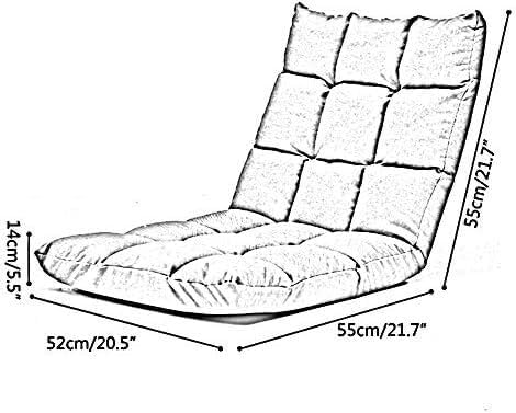 ELEFOCUS Floor Chair Computer Chair on Single Bed 6-Position Adjustment Lazy Leisure Sofa Removable and Washable(Blue)