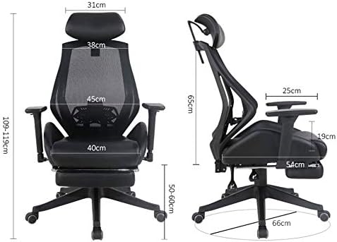 Office Chair Gaming Chair Computer Chair Ergonomic Chair Computer Chair Home Waist Backrest Office Comfortable Long Seat Chair Gaming Chair Study Chair Swivel Chair (Color : Style 1)