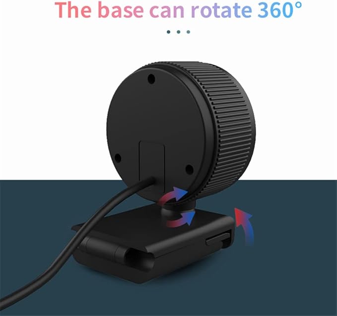 Webcam 4k Web Camera Adjustable Brightness Fill Lamp with Microphone for Computer Video Calling Conference Work