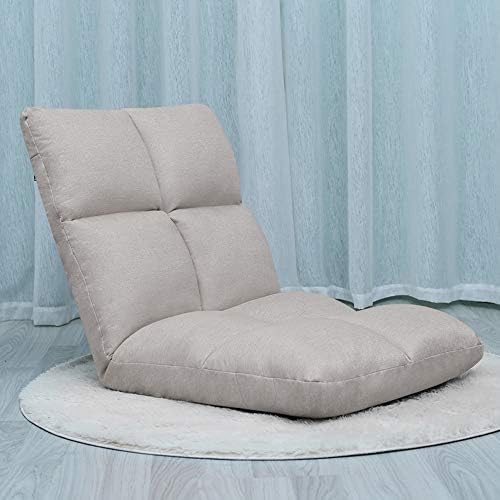 BTZHY Floor Chair Floor Chair Lazy Sofa with Backrest Folding Floor Chair Multi-Level Adjustment Folding Small Sofa Removable and Washable for Bedroom Bay Window (Color : Orange)