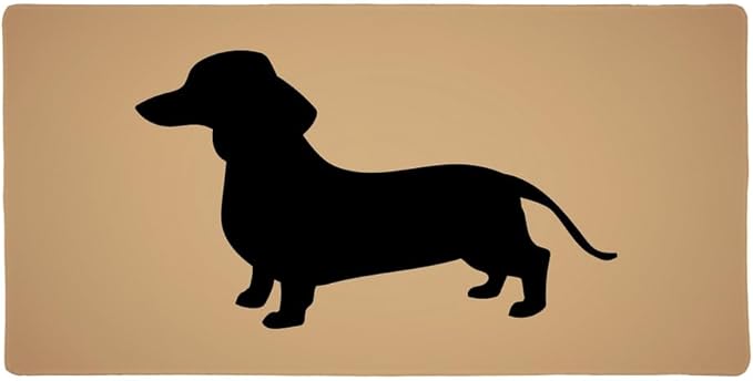 Dachshund Wiener Dog Large Gaming Mouse Pad Desk Mat with Stitched Edges Non-Slip Base for Gamer Home and Office