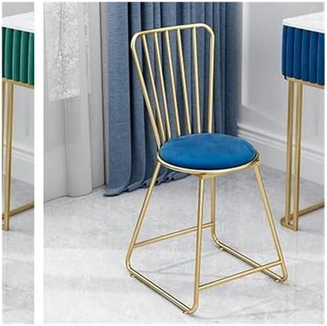 Round Stool Industrial Gaming Chair with Cushioned Seat for Office Bedroom and Vanity White Leather Home Furniture