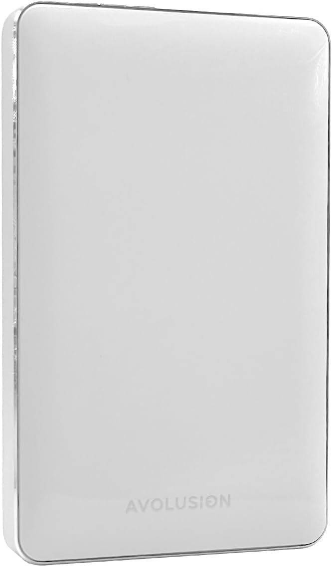 Avolusion T1 Series 1TB USB 3.0 Portable External Gaming Hard Drive (for Xbox One X S &amp Series X|S - Pre-Formatted) White