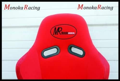 (A Pair) Large Size Single Comfortable Fabric Simulator Cockpit Gaming Chair Racing Seat (Red- A Pair Large)