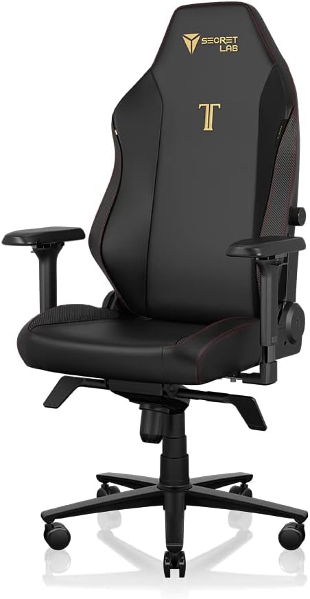 Secretlab Titan Evo Stealth Gaming Chair - Reclining Ergonomic &amp Comfortable Computer Chair with 4D Armrests Magnetic Head Pillow &amp 4-Way Lumbar Support - Black - Leatherette