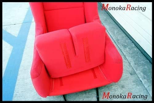 (A Pair) Large Size Single Comfortable Fabric Simulator Cockpit Gaming Chair Racing Seat (Red- A Pair Large)