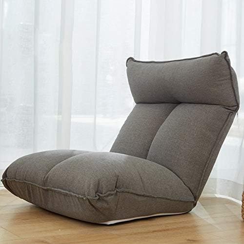 Floor Chair Floor Chair Foldable Meditation Chair with Backrest Lazy Lounge Sofa Removable and Washable 5 Gears Freely Adjustable Single Floor Chair (Color : Blue)
