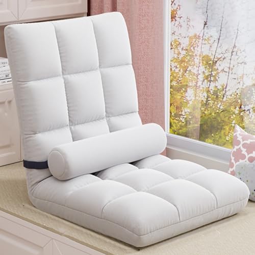 BTZHY Floor Chair Floor Chair with Backrest Foldable Padded Teens Adults Lazy Sofa Meditation Chair Window Chair Floor Chair Gaming Floor Chair Foldable for Living Room (/GrayC)