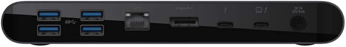 Belkin Thunderbolt 3 Dock Pro w/ Thunderbolt 3 Cable - USB-C Hub - USB-C Docking Station for MacOS &amp Windows Dual 4K @60Hz 40Gbps Transfer Speed 85W Upstream Charging w/ Ethernet SD &amp Aud