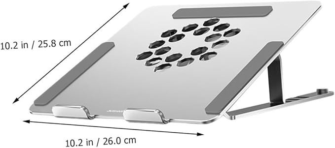 Kisangel Adjustable Aluminum Alloy Laptop Cooler Cooling Pad with LED Fan Under 17.3 Inch Notebooks Quiet Gaming Laptop Air Cooler Stand for Home and Office Use Silver