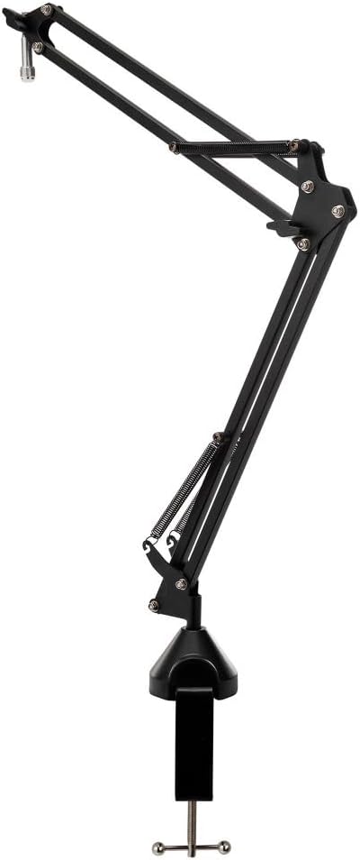 Samson Q2U USB and XLR Handheld Dynamic Microphone with Cardioid Polar Pattern (Pink) Bundle with Shock Mount and Desktop Boom Arm Microphone Stand (3 Items)