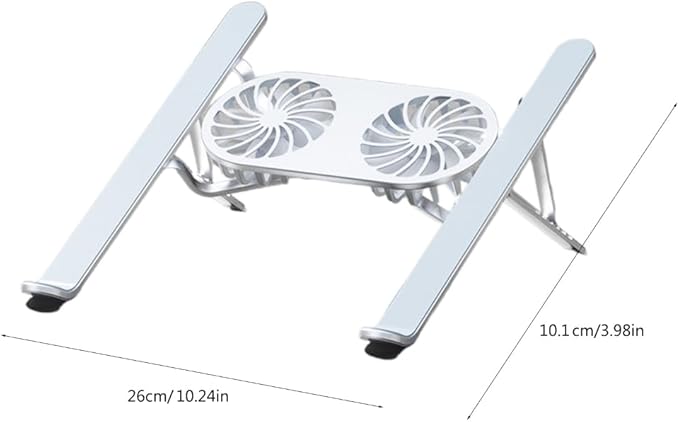 Portable Laptop Cooling Pad Radiators Stand with 6 Adjust Height Keep Your Notebook Cool and Stable Performances