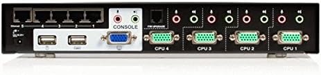 StarTech.com 4-Port USB KVM Switch with Ethernet Switch and Audio and USB Hub (SV431USBAN)