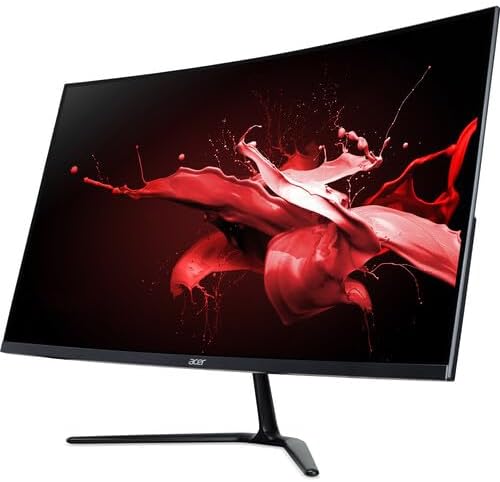 acer Nitro ED-Series 31.5 1500R Curved Monitor 1920x1080 75Hz Refresh Rate 1ms Response Time AMD FreeSync Monitor HDMI VGA with 5ave HDMI Cable