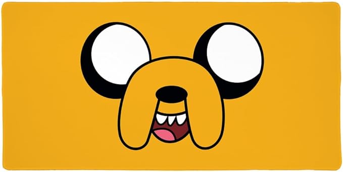 Adventure Time Jake Head Large Gaming Mouse Pad Desk Mat with Stitched Edges Non-Slip Base for Gamer Home and Office 31.5 x 15.7