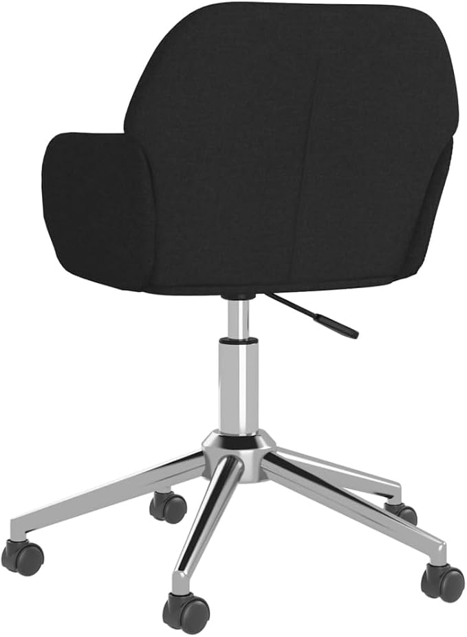 Silla de escritoriocomfortable chairdesk Chair no wheelsSwivel Office Chair Black FabricSuitable for Offices