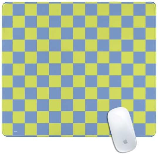Skinit Medium Gaming Mouse Pad - Neon Checkered Design with Stitched Edges Waterproof Non-Slip Rubber Base Desk Mat for Keyboard &amp Mouse 17.7 x 15.75 inches