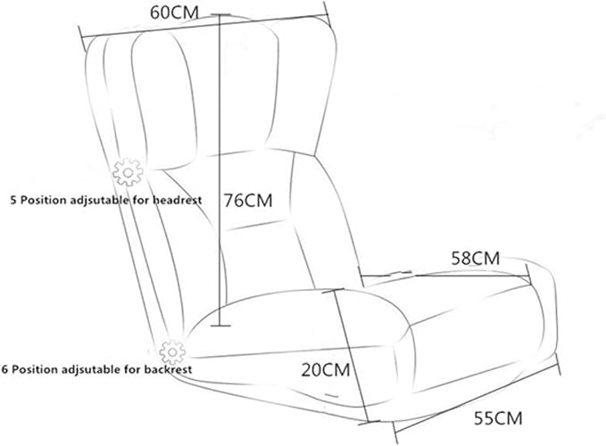 Office Chair Gaming Chair Computer Chair Floor Folding Adjustable Gaming Chair Bedroom Living Room Furniture Back Support Foldable Leisure Chair