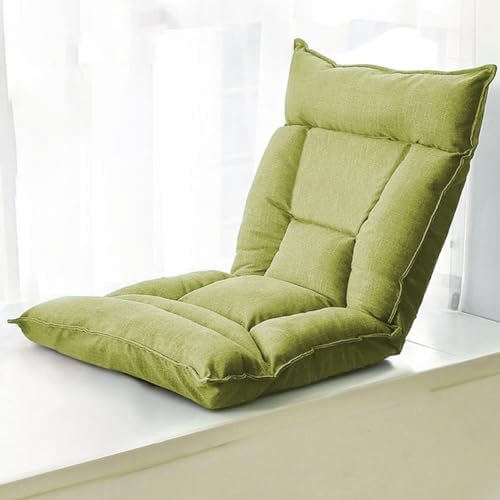 BTZHY Floor Chair Foldable Floor Chair with Backrest Lazy Sofa Meditation Chair Window Chair with Adjustable Backrest and Headrest Floor Chair for Adults for Reading Games Meditation (/Yellow)