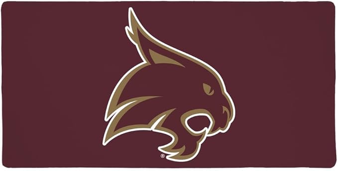 Texas State University Logo Large Gaming Mouse Pad Desk Mat with Stitched Edges Non-Slip Base for Gamer Home and Office 31.5 x 15.7