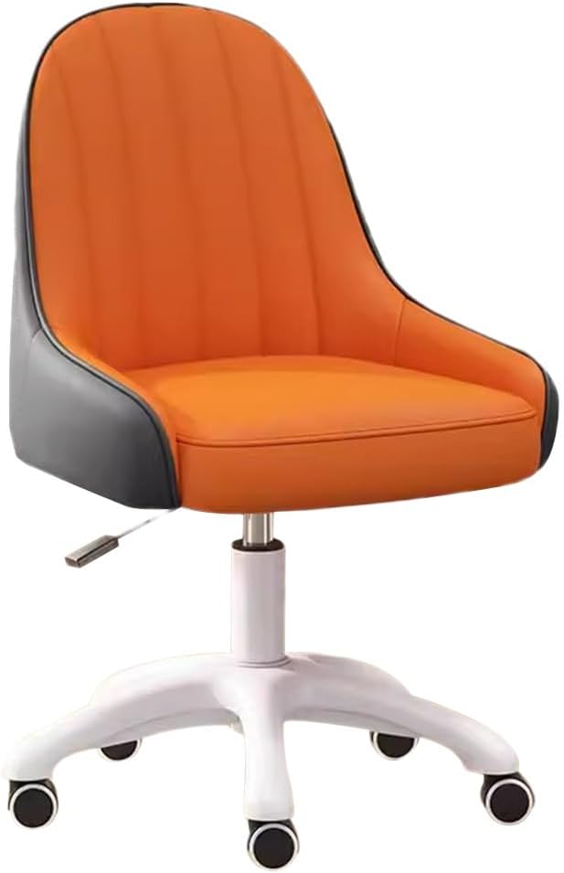 KITCISSL Desk Chair Computer Chair Video Game Chairs for Bedroom Gaming Chair Lift Makeup Chair Accent Chairs Girls Dormitory Swivel Office Chair for Living Room Home Office(Orange B)