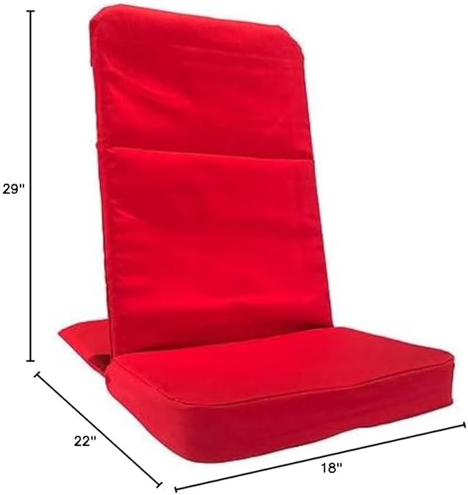 Mayatra's Meditation Floor Chair Meditation Chair with Back Support Floor Seat Yoga &amp Gaming Chairs for Kids Teens AdultsIndoor Lounge Chair (Multicolor) (Red)