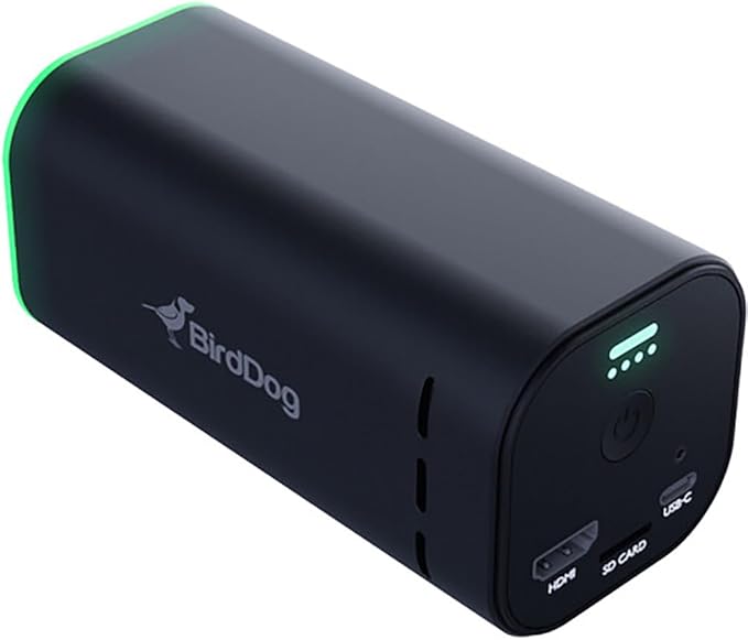 BirdDog Maki Live 8.2MP 4K UltraHD NDI|HX3 Battery Powered Live Streaming 3X Box Camera Black