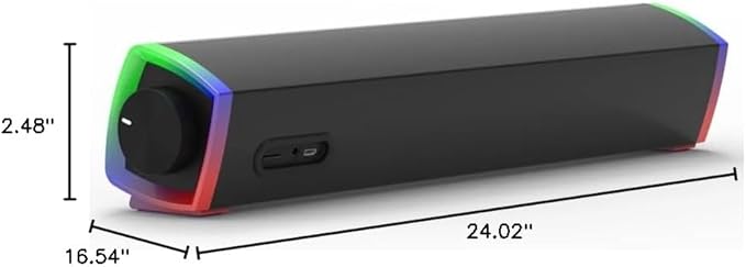 RGB Computer Speaker Full-Rang Speakers TF Card AUX Input for PC Laptop Phone
