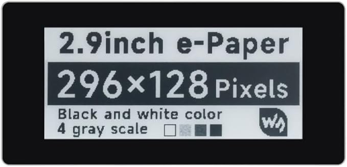 AmpOhm360 2.9 Inch Capacitive Touch ePaper Display Module 296x128 Resolution SPI I2C Interface for Microcontroller IoT DIY Projects SKU-20051